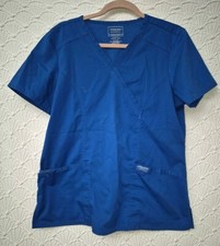 Womens Scrub Cherokee Workwear Top M Blue Good Condition