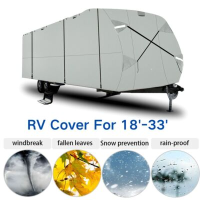 #ad LABLT Travel Trailer RV For Camper 18#x27; 33#x27; Gray Cover Anti UV Non Woven Fabric $92.60