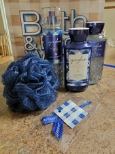 Bath & Body Works GINGHAM Body Lotion, Body Mist, Shower Gel, Body Sponge 4 PC. 