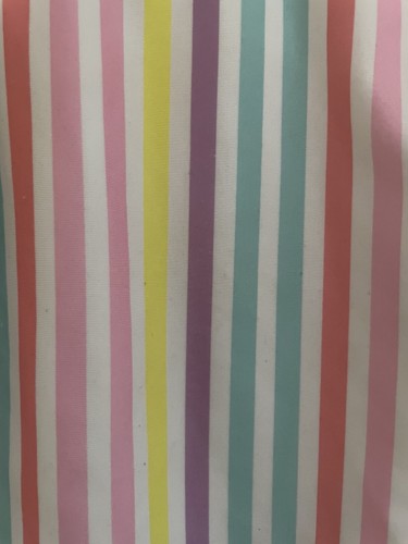 Floatimini Kids Girls Colorful Striped Pink Bow 1-Piece Lined Swimsuit Multi 6X - Picture 6 of 6