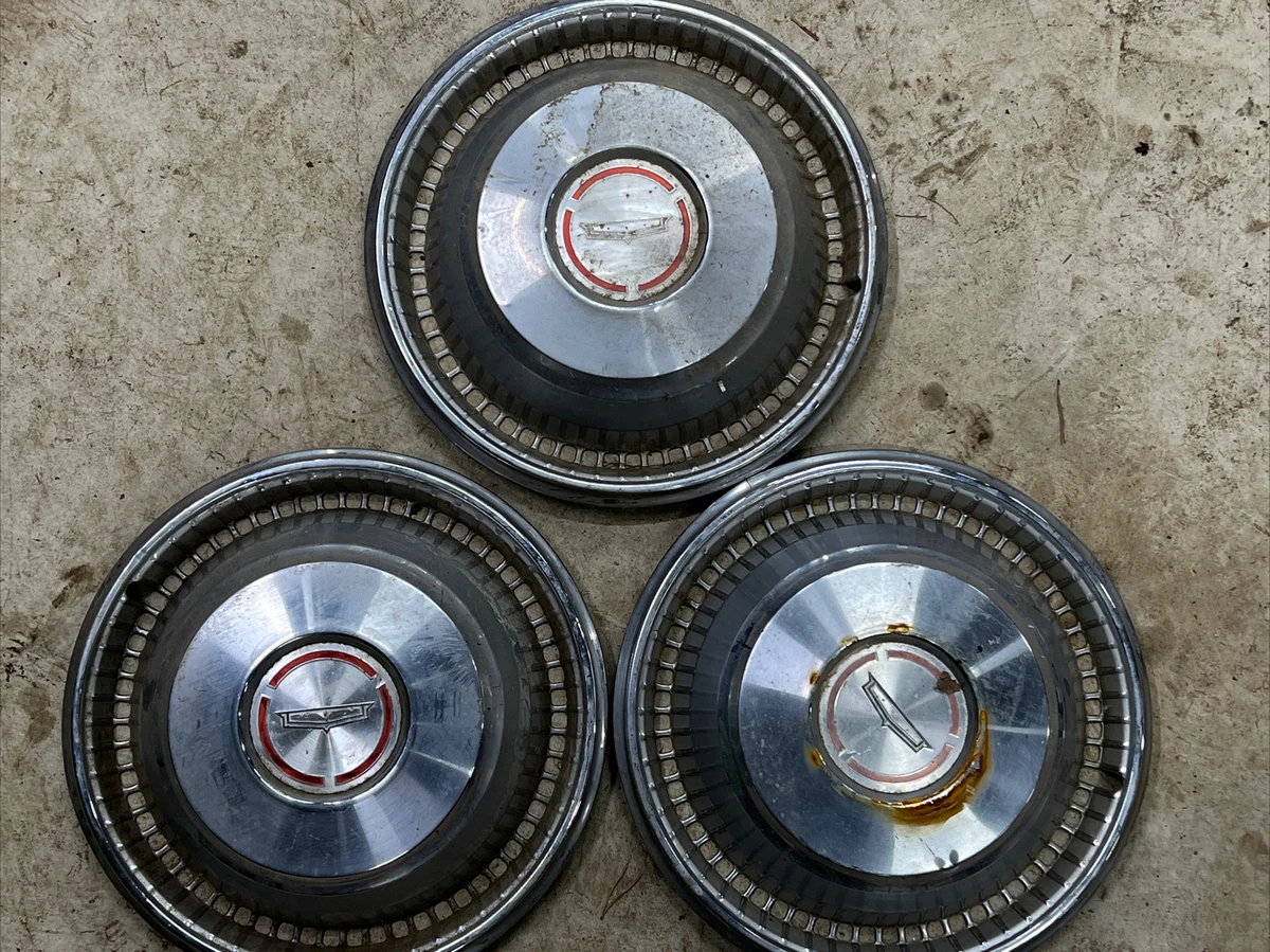 Used 3 Hubcaps Original Vintage Classic Ford eBay