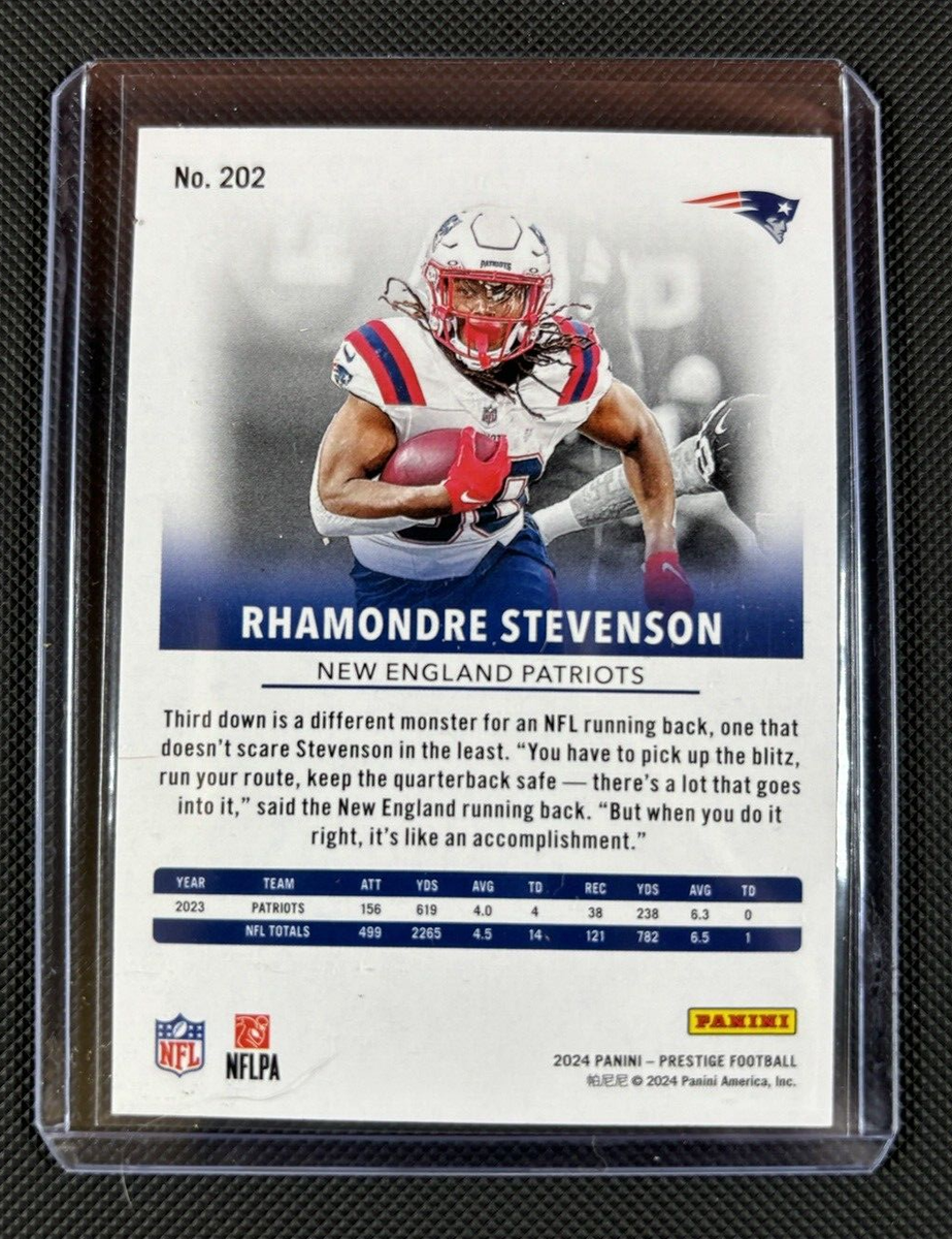Rhamondre Stevenson 2024 Panini Prestige Gold Premium Xtra Points