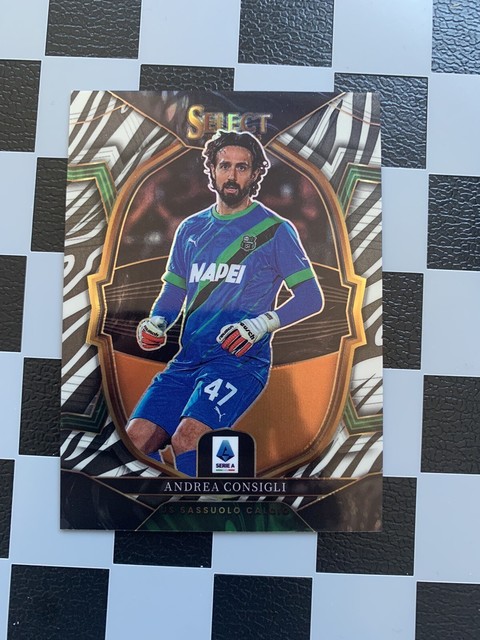 2022-23 Panini Select Serie A Andrea Consigli White Zebra /20 Sassuolo