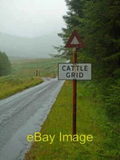 Photo 6x4 Pre-Worboys cattle grid sign Strathcoil Close up of pre-Worboys c2011