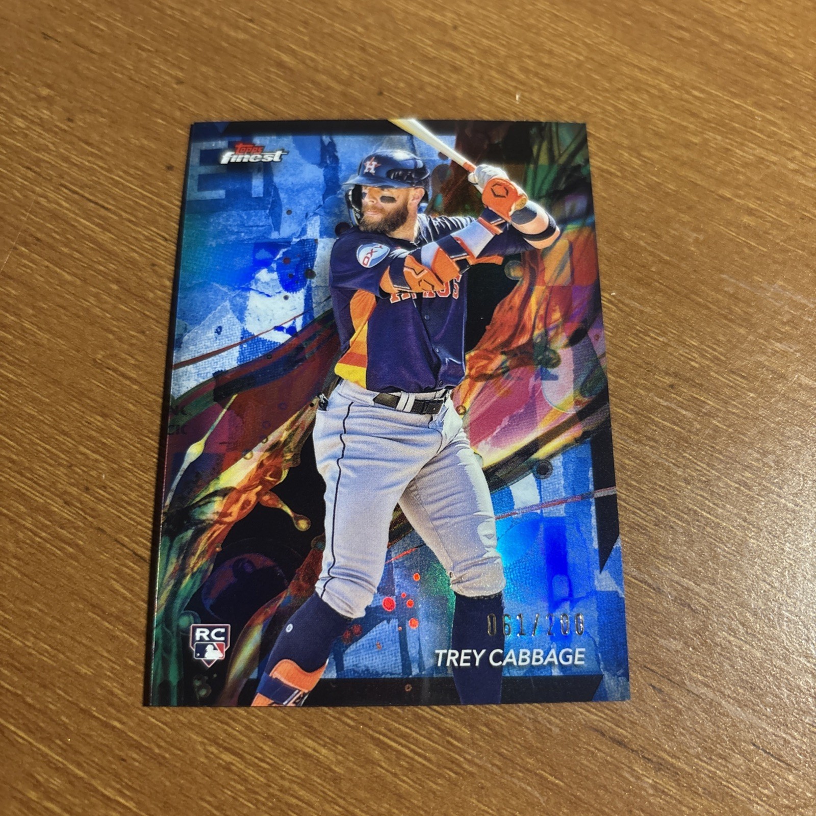2024 Topps Finest - Common Trey Cabbage #52 Blue Refractor /200 (RC)