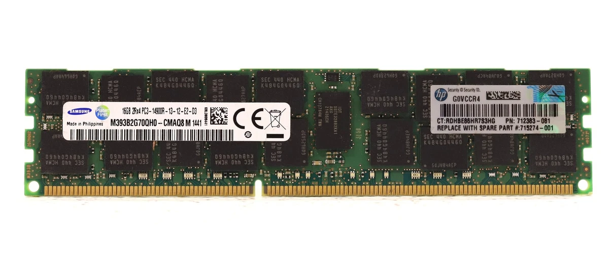 Samsung 16GB PC3-14900 2Rx4 RDIMM 2枚 Preços baixos em Samsung PC3-14900 (DDR3-1866) velocidade de