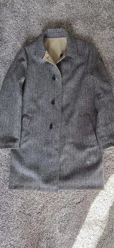 BROOKS BROTHERS REVERSIBLE GABARDINE COTTON WOOL TRENCH COAT 38R video thumbnail