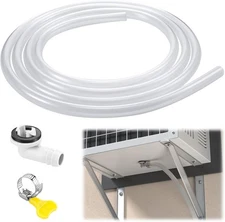10ft Air Conditioner Drain Hose, 3/5 inch Portable AC Drain Hose Connector, Repl