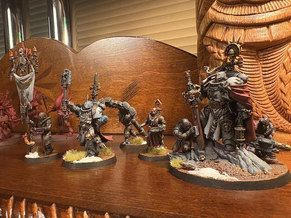 Warhammer 40k Templarios Negros Capellán Grimaldus y Retinue BT-KR Foto 2 de 4