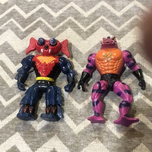 VINTAGE LOT 2 MOTU MASTERS of THE UNIVERSE FIGURES HE MAN MANTENNA TUNG LASHOR