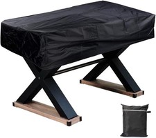 Foosball Table Cover Outdoor Waterproof Black Polyester Closure Fits 64x45x19in