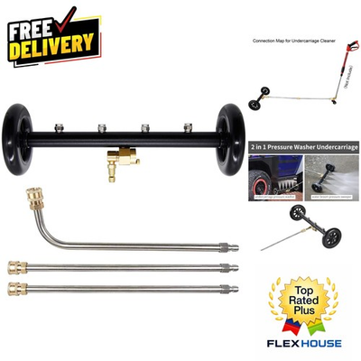 #ad Stainless Steel Pressure Washer Surface Cleaner with 4 Nozzles amp; Ext. $66.14