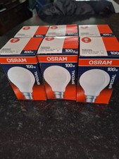 Osram 100watt BC Pearl Rough Service Light Bulb Brand New Pack of 6