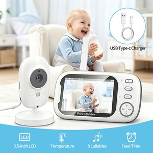 3.5'' Video Baby Monitor 2.4G 2 Way Audio Talk Night Vision Security Camera