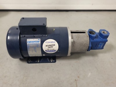 Marathon Electric E2002 1 HP 3-Phase Electric AC Motor with Northman Vane Pump