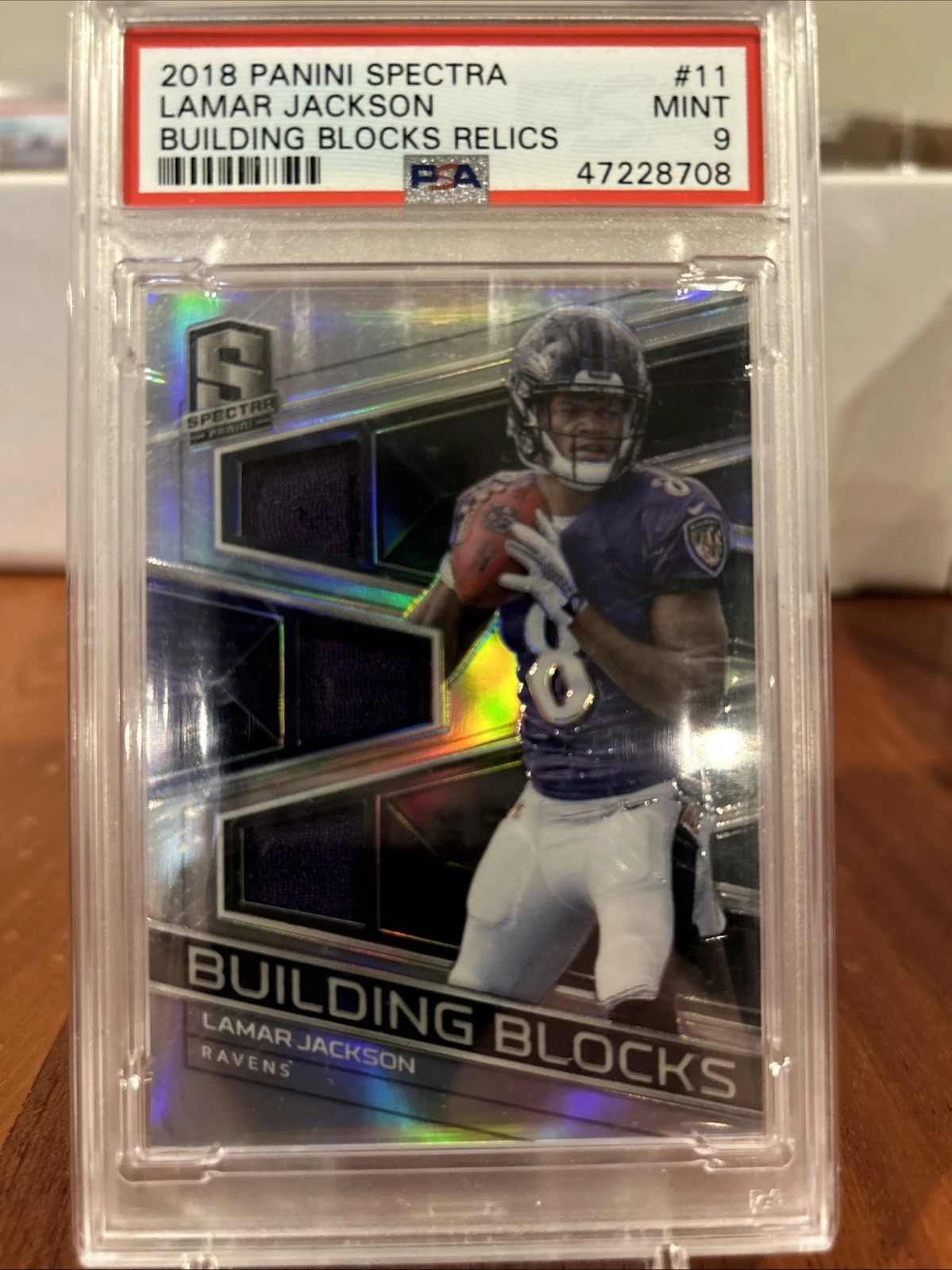 Lamar Jackson Panini Spectra Building Blocks Relics #11 Base