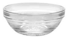 Made In France Lys 3-1/2-Inch Stackable Clear Glass Bowl, Set of 6