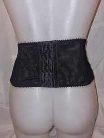 Gorgeous Green Black ANN SUMMERS Boned Waspie girdle Waist Clincher Size 8 10