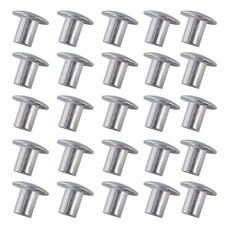 200 Pcs Tone Semi Tubular Aluminum Alloy Flat Rivets for Assembly Use