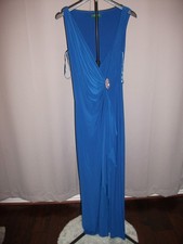 Ralph Lauren Evening Women's Blue Evening Gown Formal Wedding Prom Dress Size 8
