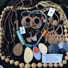 Vtg/now Wooden Costume Jewelry Lot of 10: Necklaces & Earrings — photo 3