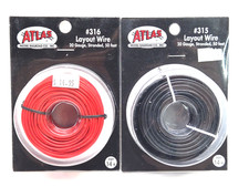 Atlas Layout Wire Model Railroad 20-gauge Stranded 50 feet x 2 Red Black 2 Rolls