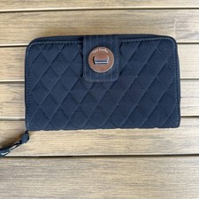 Vera Bradley RFID Turnlock Wallet CLASSIC BLACK