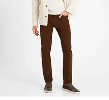 Banana Republic Men's Slim Fit Brushed Traveler Pants Rust Brown 40/42 X 32