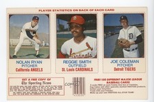 1975 All-Star Team Triple Panels Nolan Ryan Reggie Smith Joe Coleman HOF uk2