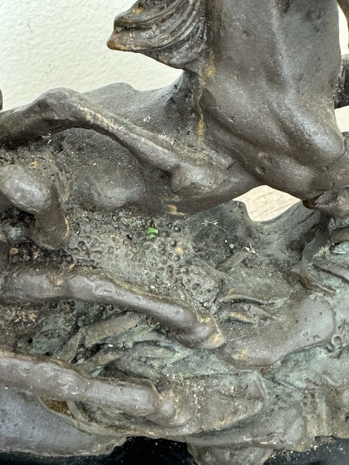 Wild Horses Metal Figurine Statue Dark Moody Equestrian Horse - Image 3 of 4