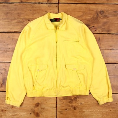 Vintage Boston Traders Bomberjacke S Herren 80er gelb Baumwolle Freizeit Windbreaker