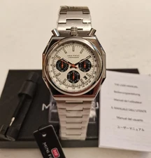 NIB MINI FOCUS MF0601G TSUNO-BULLHEAD PANDA OCTAGON SPLIT-CHRONOGRAPH WATCH 43mm