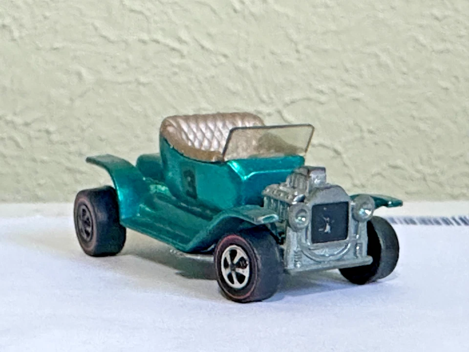 Hot Wheels Redline Vintage 1968 Hot Heap Aqua con asiento marrón ¡excelente estado! Foto 2 de 4