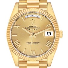 Rolex President Day Date 40 Yellow Gold Mens Watch 228238 Box Card