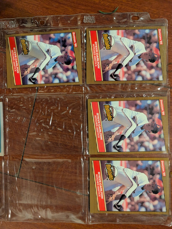 Lot of 4 - 1986 Donruss Highlights # 35 Steve Carlton SF Giants NrMt