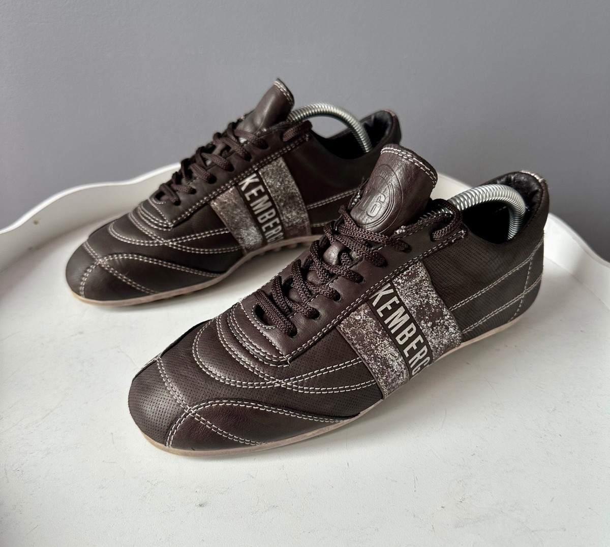 Dirk Bikkembergs Low top brown leather sneakers US8 | eBay