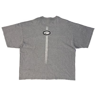 Vintage 90s Nike BIG Circle Swoosh Logo Distressed Gray