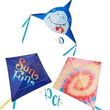 3 x Sun Squad Kites: Shark Beach Ball 1 , Sun Fun 1 and Tie Dye 1 , NIP