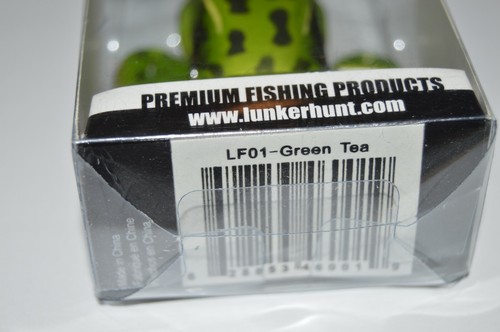 lunkerhunt bass frog 2 1/4" 55mm 1/2oz topwater walking frog green tea - Picture 2 of 4