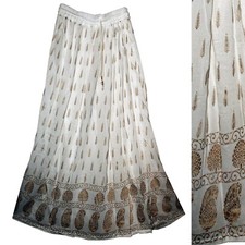 3X To 6X Plus Size Indian Maxi Long Skirt For Women Gypsy Boho Ethnic Hippie D21