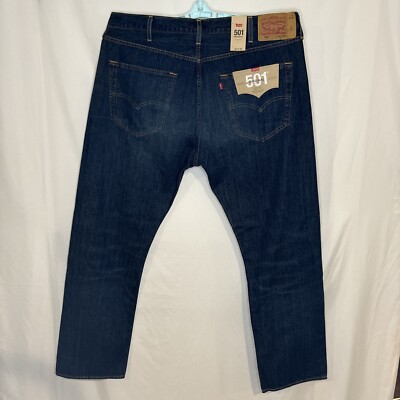 Levi's 501 XX Mens Size 40x33 Blue Dark Wash Denim Jeans Button