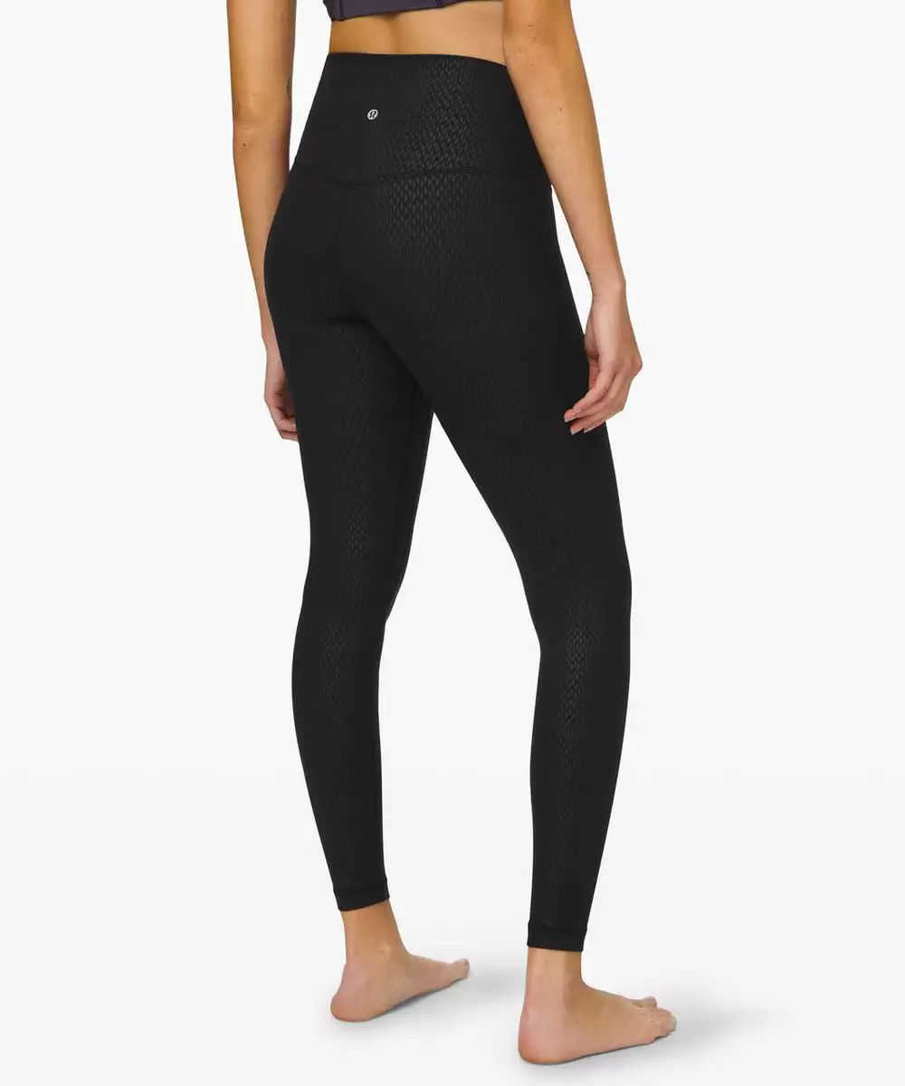 Lululemon Align Pant 28 High-Rise HR Diverge Emboss Black