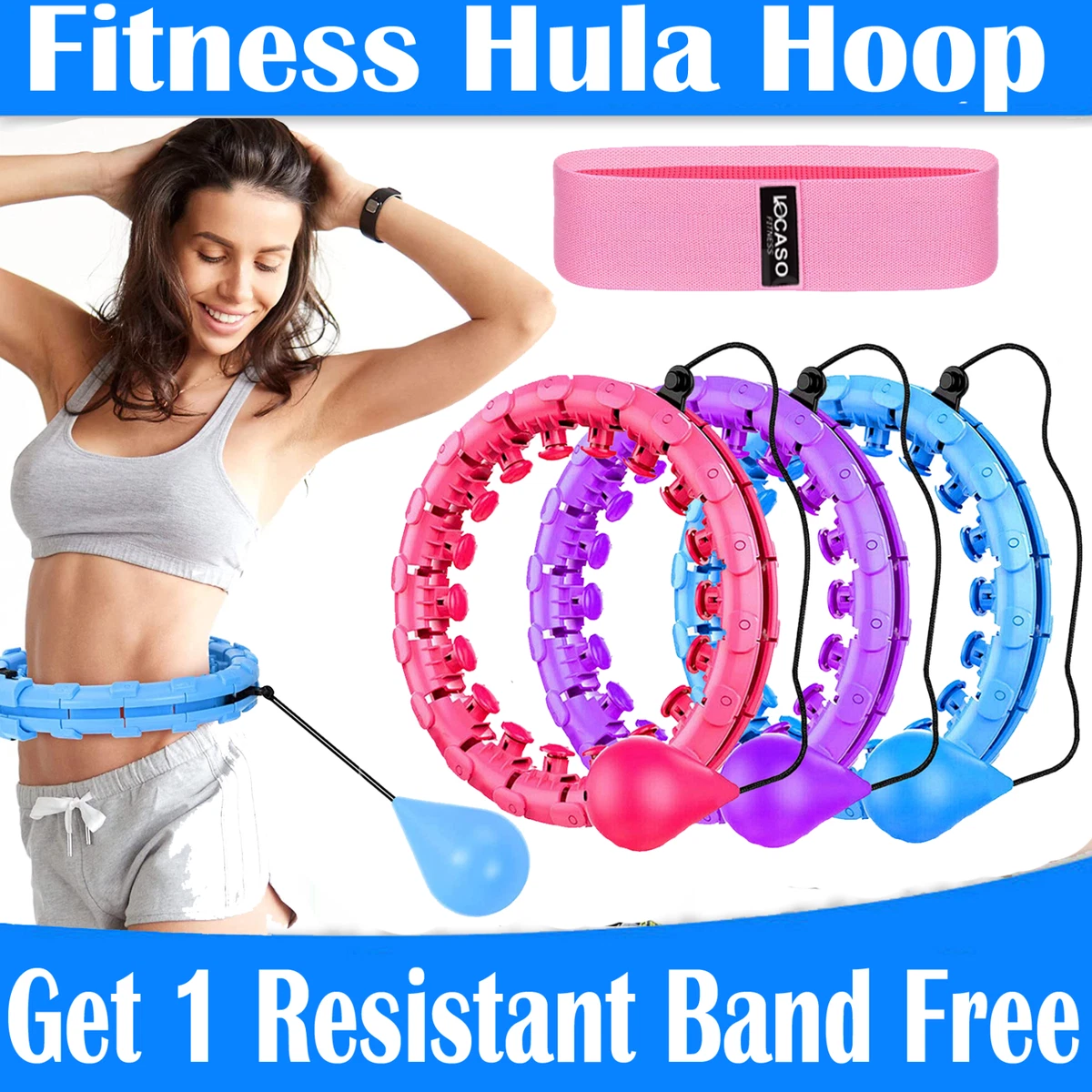 24 48 Knots Weighted Hula Hoop Adult Smart Hoola Thin Waist Fitness Weight Loss