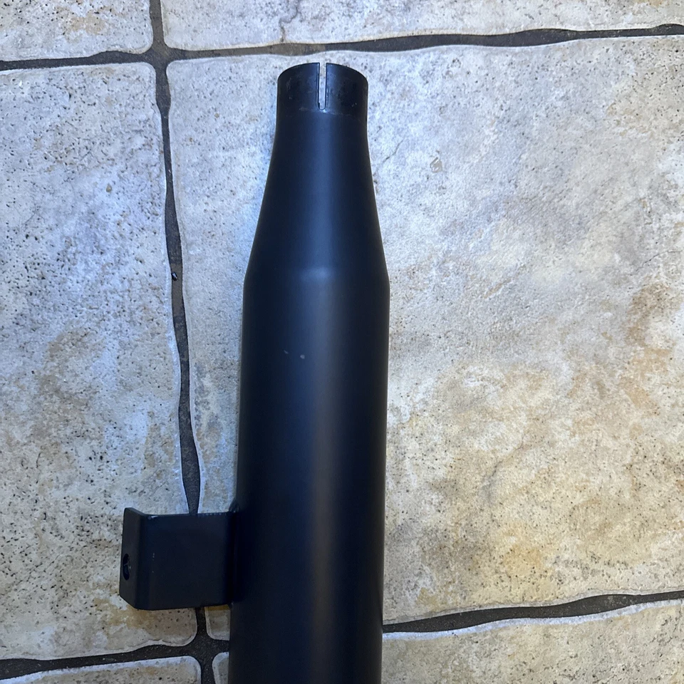 harley single performance muffler softail deluxe heritage flstf slip on exhaust - Image 4 of 4