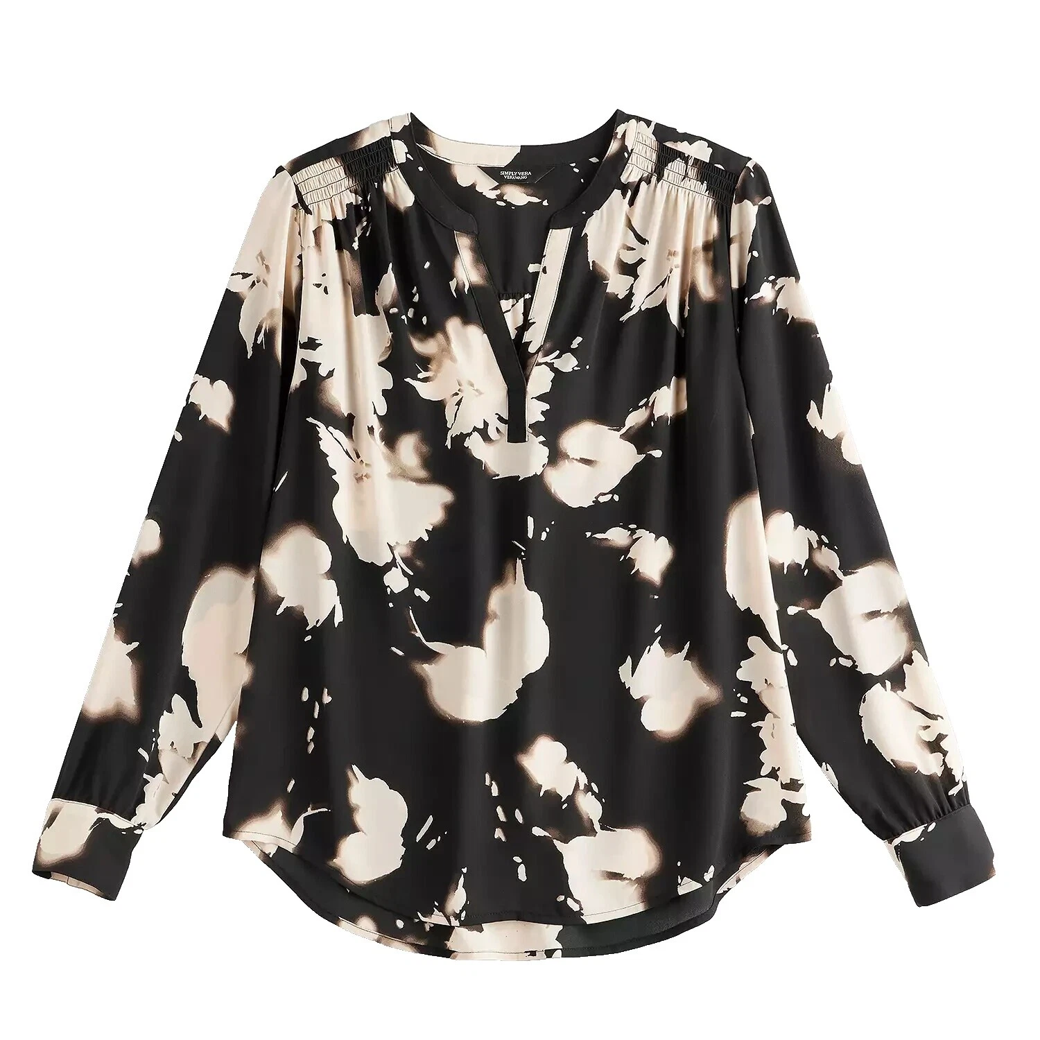 Simply Vera Vera Wang Poliéster Geométrico Blusas para mulheres