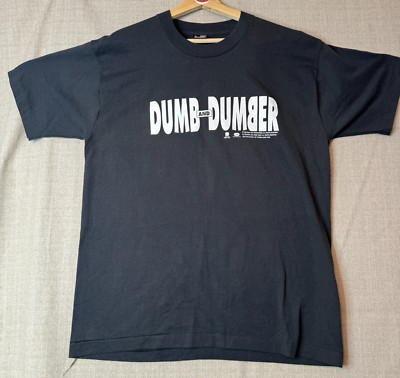 Vintage Dumb and Dumber Short Sleeve Mens Large Black T Shirt 1994-95 Jim Carrey