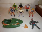 Vintage 80’s Masters Of The Universe Action Figures Lot of 7 & Boat He-Man MOTU