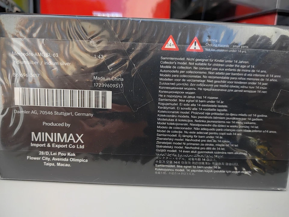 Minimax 1:43 Mercedes-AMG SL 63 R231 argento iridio B66960417 in edizione limita - Immagine 2 di 2