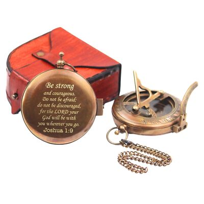 Be Strong Sundial Compass - first communion gifts for boys - Girls - baptism ...