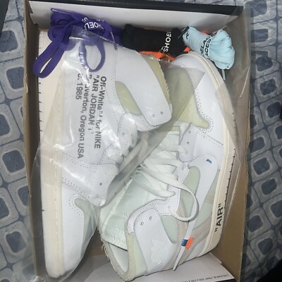 Size 9.5 - Jordan 1 Retro OG x Off-White High White for sale 